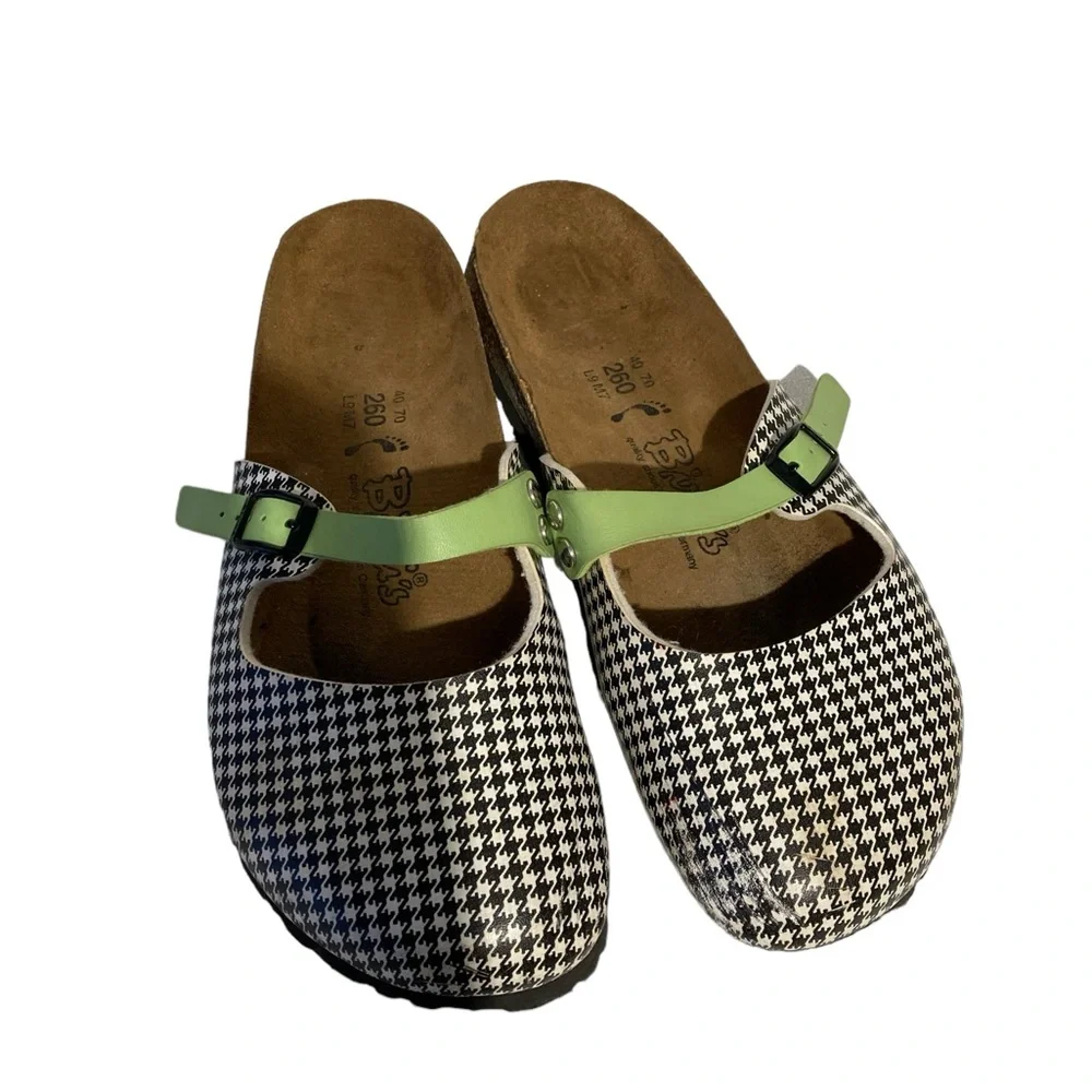 Birkie’s Houndstooth MaryJanes slip on sandals size 9.5 40 uk - Picture 3 of 11